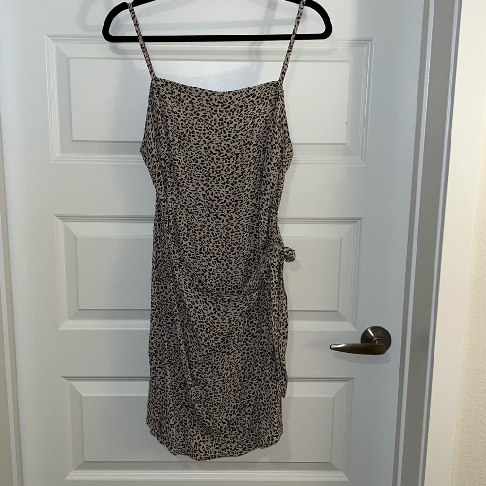 Abercrombie & Fitch cheetah wrap mini dress